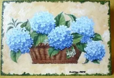 Ardoise hortensia bleu