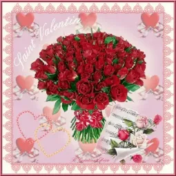 Saint valentin bouquet de roses